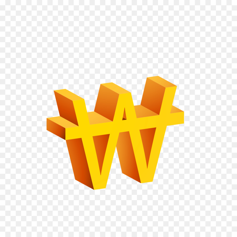 Symbol - Gelb W WordArt
