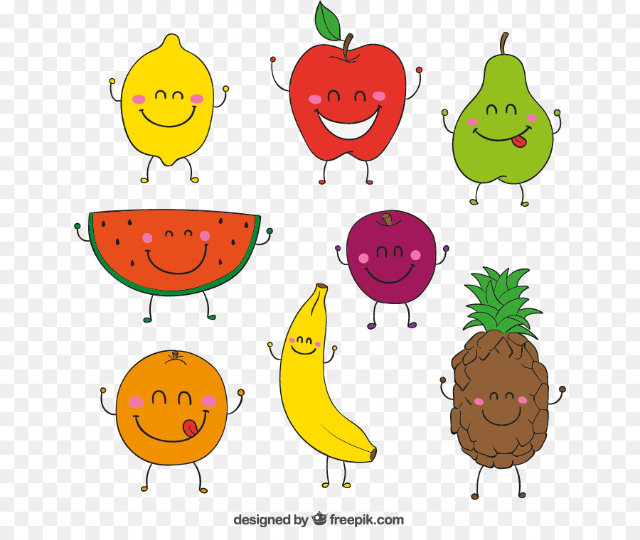 Cartone Animato Di Frutta Anguria - Vector cartoon smiley frutta