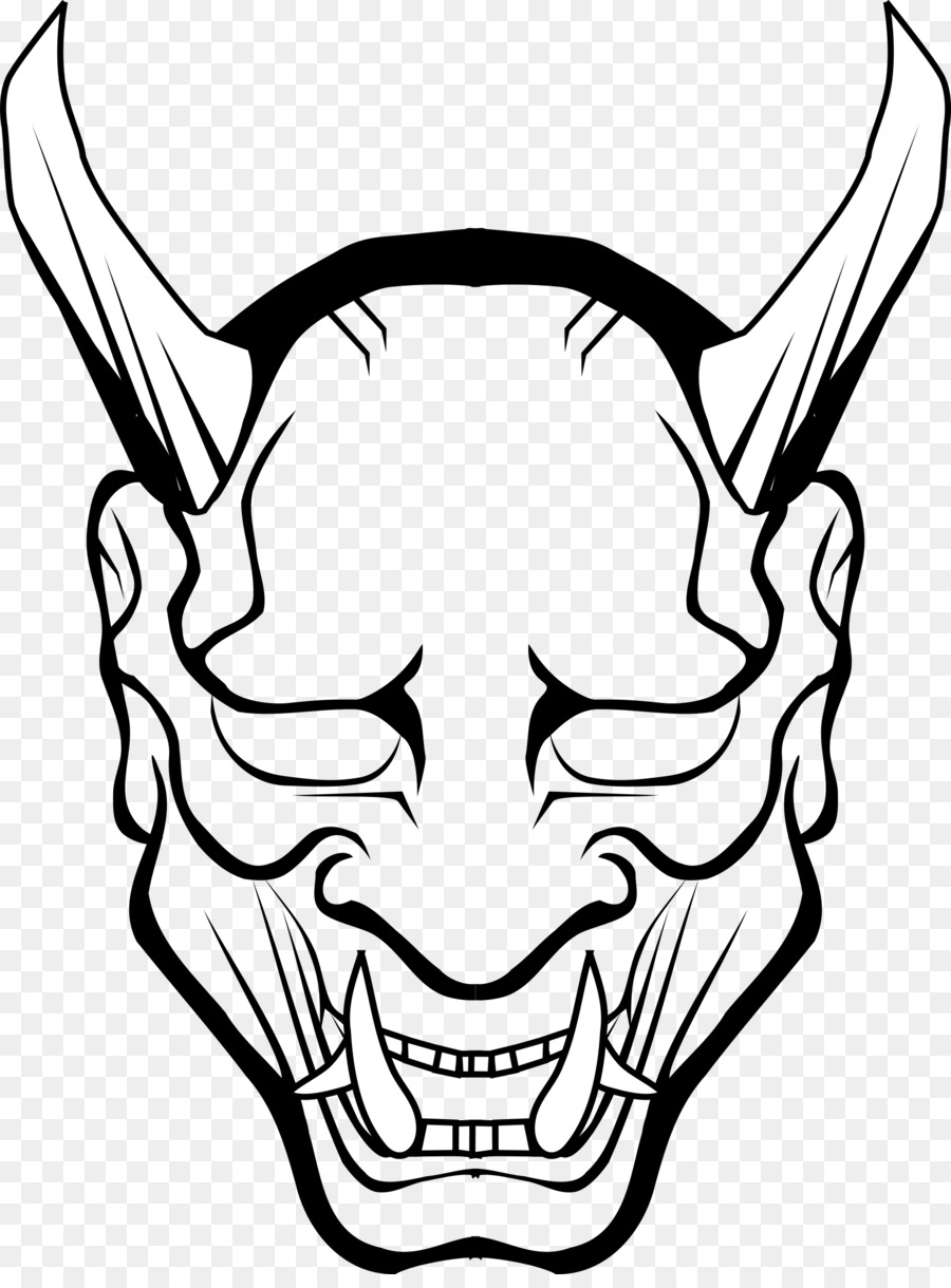 Luzifer, Satan, Dämon, Teufel, Hölle - Oni-Maske PNG-Datei