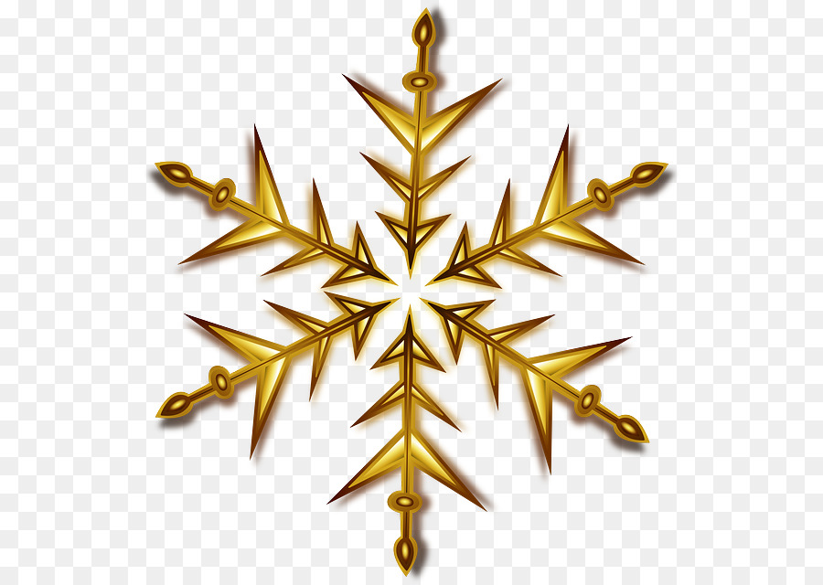 Fiocco di neve Oro Clip art - Natale Stella d'Oro PNG Pic