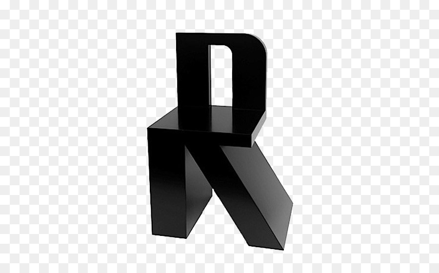 Buchstaben Alphabet Stuhl - Schwarz einfache Buchstaben r