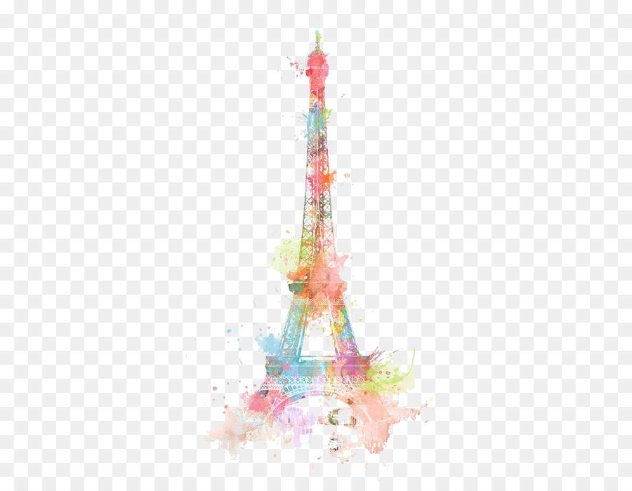 Tháp Eiffel Vẽ bức tranh Màu nước - Cổ đáng yêu,Tháp Eiffel