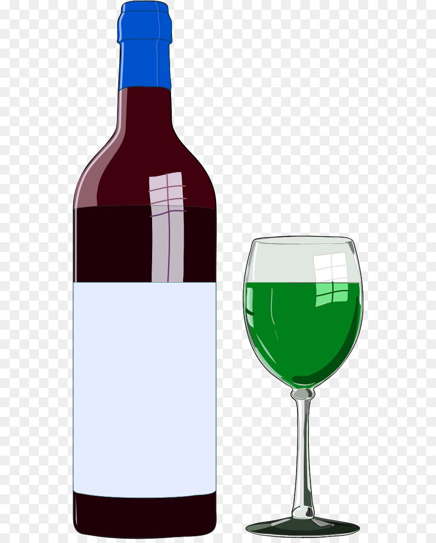 Vino rosso, Bottiglia di Vino di vetro di arte di Clip - bottiglia di vino vettore