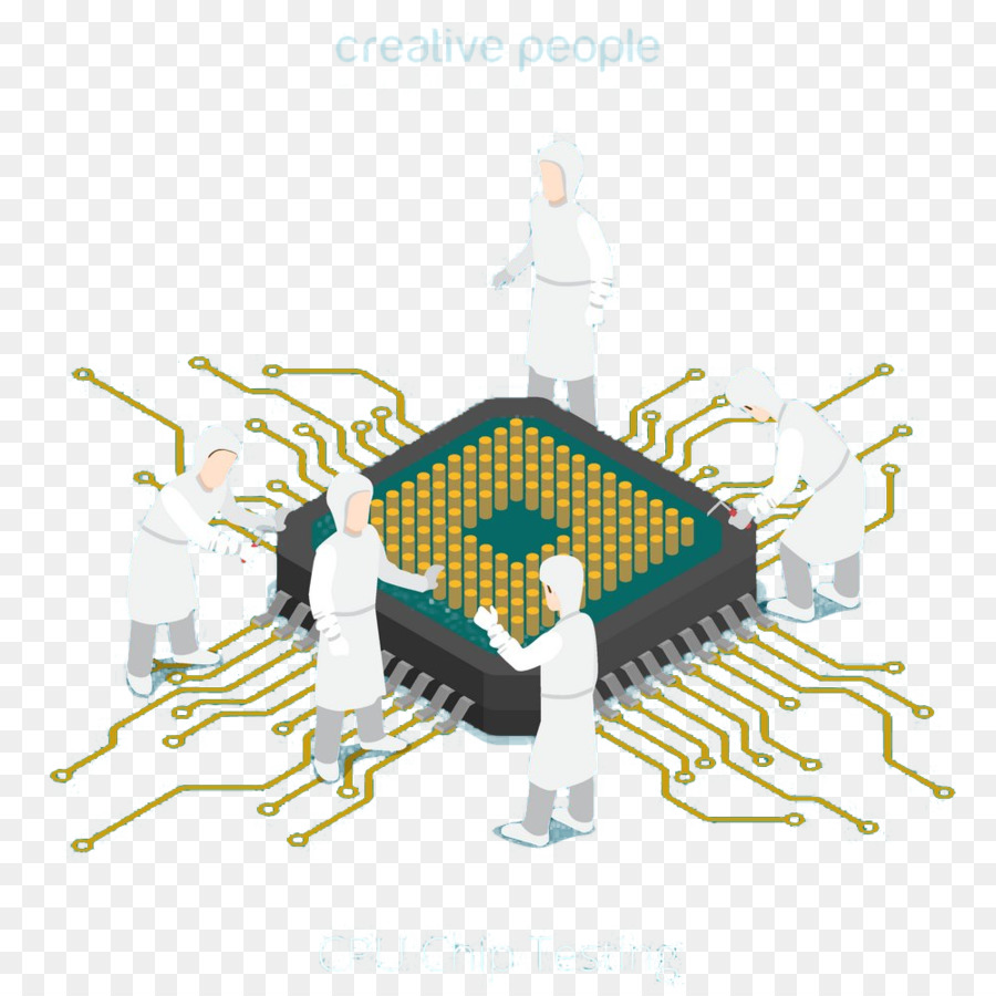 Central processing unit, Integrated circuit Vektor-Prozessor - cpu-chip testen