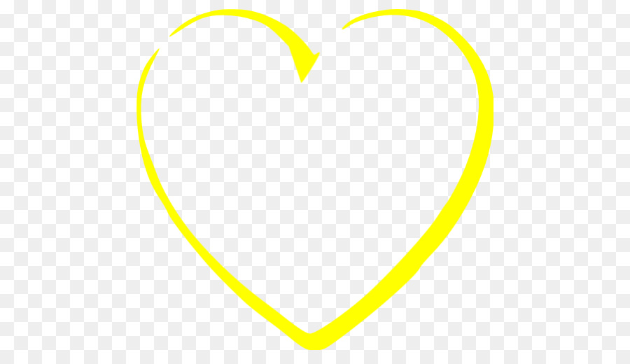 Linie, Winkel, Punkt, Gelb Herz - Yellow Heart PNG Transparent Bild