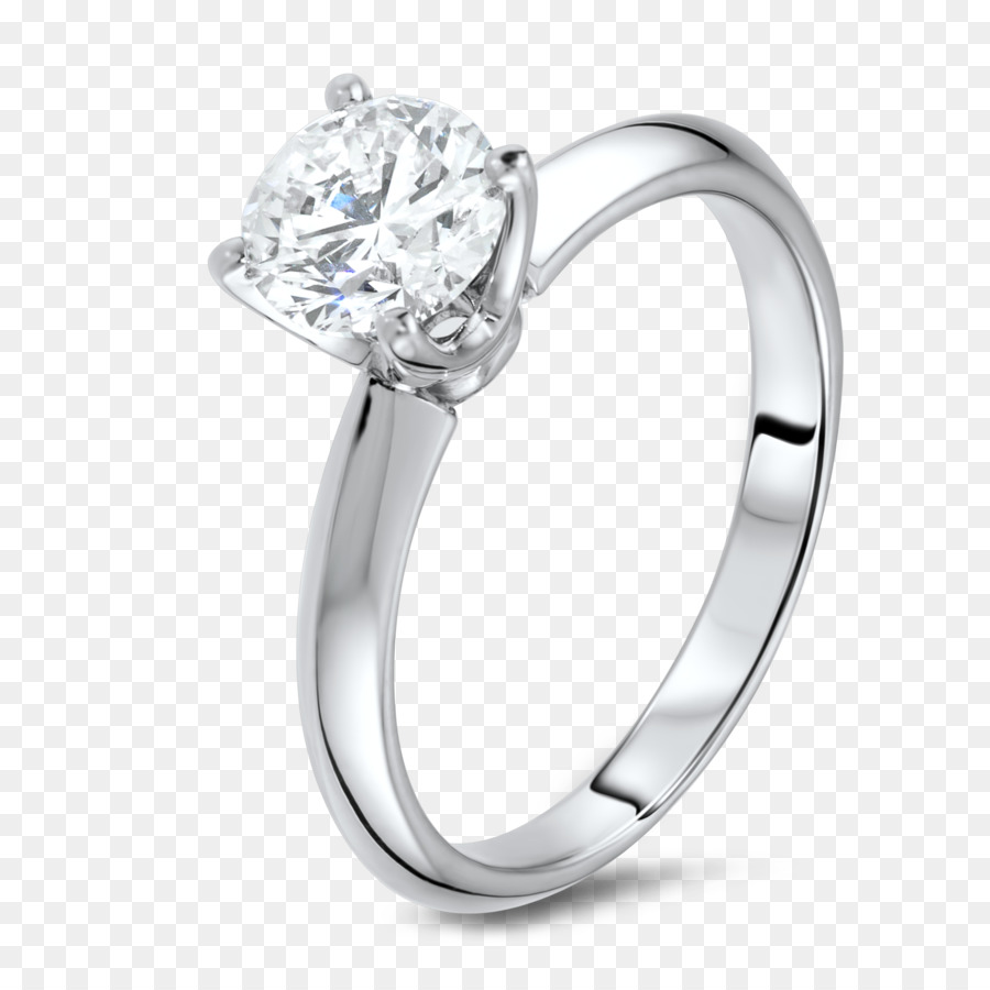 Anello di fidanzamento Gioielli con Diamanti taglio Princess - Anello in argento PNG Foto