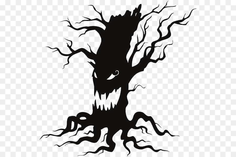 Die Halloween-Baum-Wand-Aufkleber-clipart - Halloween-Baum-PNG-Datei