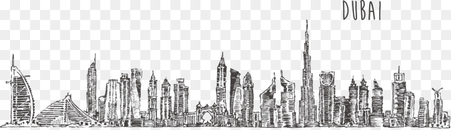 Burj Khalifa-Skyline Stock-Fotografie-Zeichnung - Vector tower Dubai