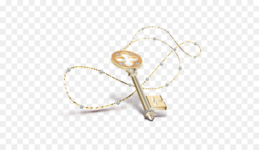 Silber Symbol - Schlüssel-Halskette