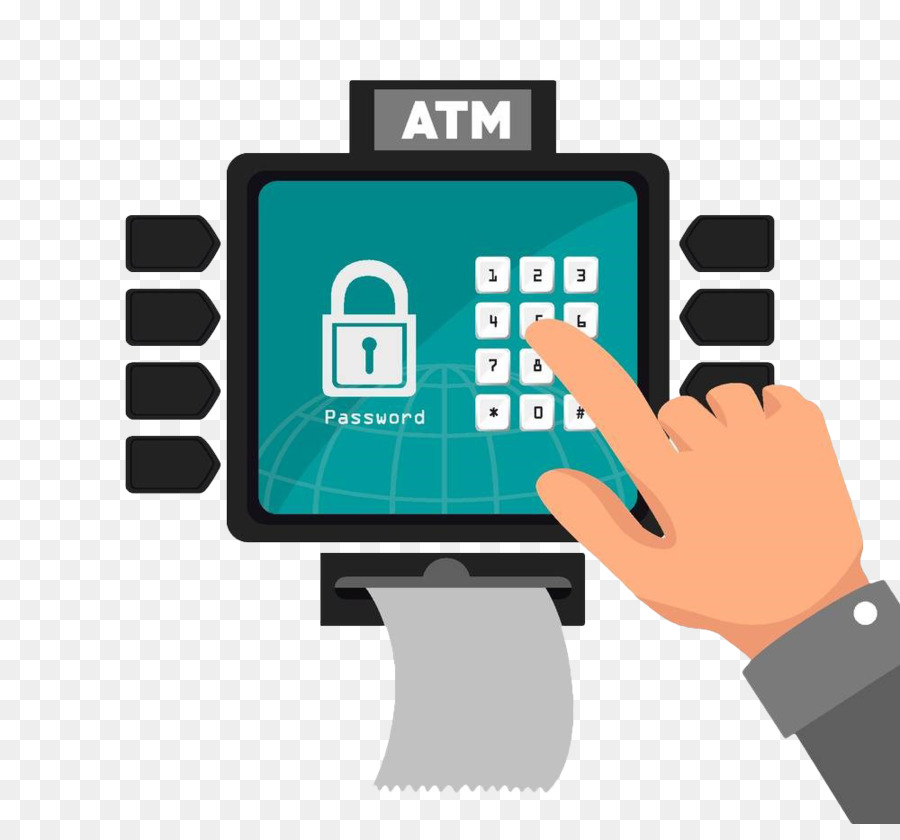Automatisierte Erzähler-Maschine Payment Icon - Von Hand bemalt ATM-ticket gate