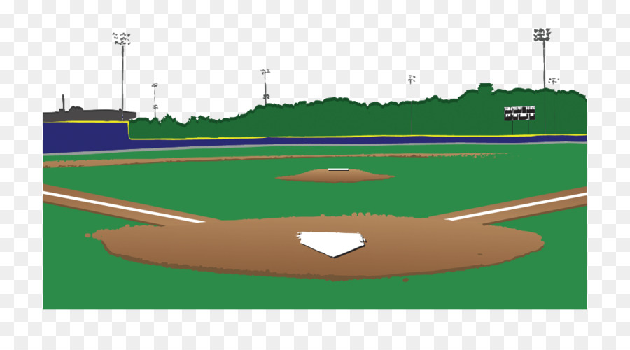 Baseball-park-Ball-Spiel Baseball-Feld Erholung - Cartoon baseball-Feld