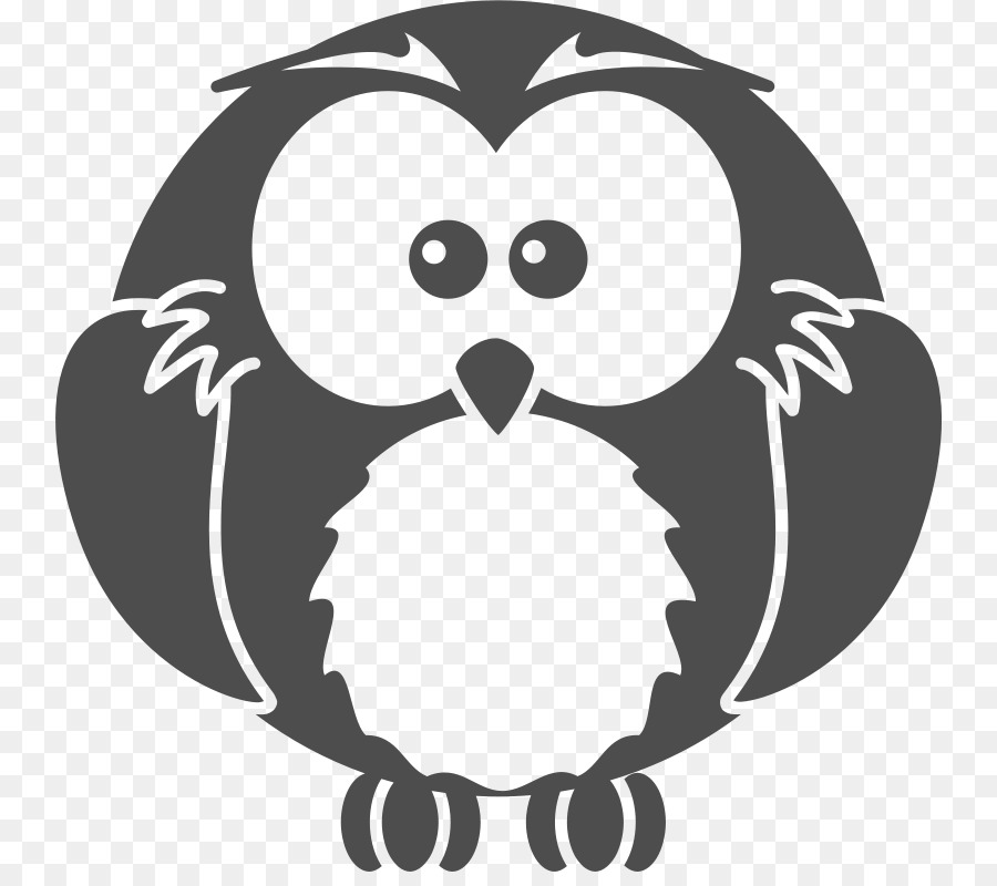 Schwarz-weiß-Eule Snowy owl Clip art - Niedliche Eule Karikaturen