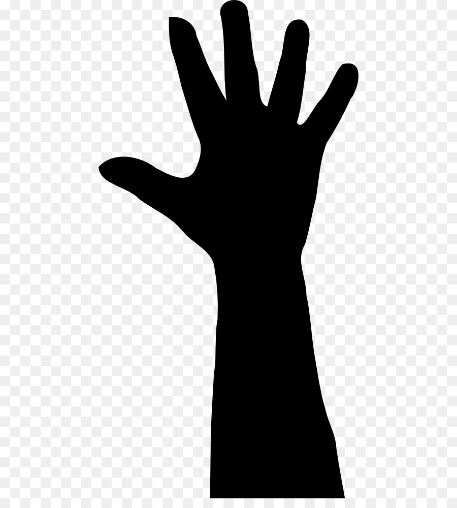 hand wave clipart black and white