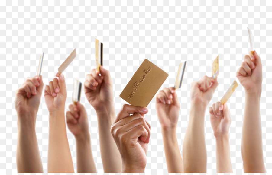 Kreditkarte EC-Karte Zahlung der Schulden - Hält eine bank-Karte und Kredit-Karte-hand