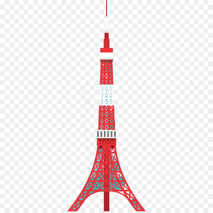 Tokyo Tháp Eiffel Biểu Tượng - Đỏ Tokyo Tháp Phẳng