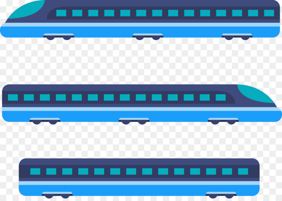 Zug Rapid-transit-Schienenverkehr - Schönen blauen U-Bahn-Zug-Vektor