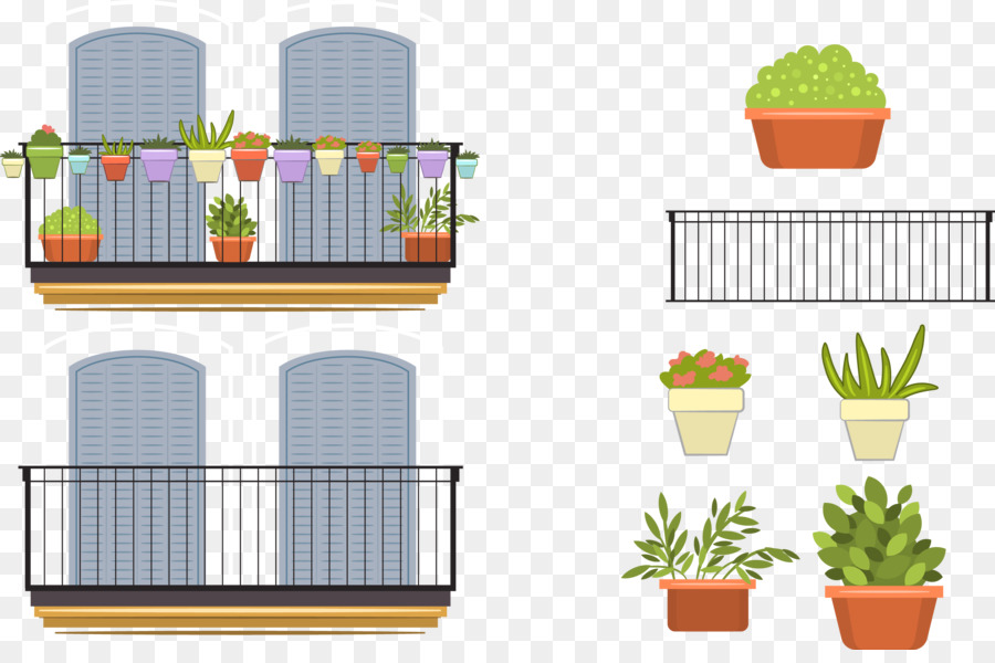 Balcone Illustrazione - Vector cartoon balcone