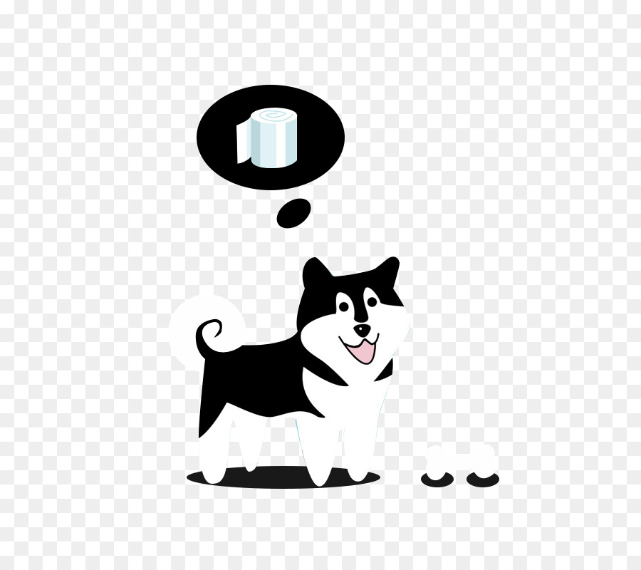Siberian Husky Hund Hunderasse in Schwarz und weiß - Schwarze und weiße husky-und Rollenpapier