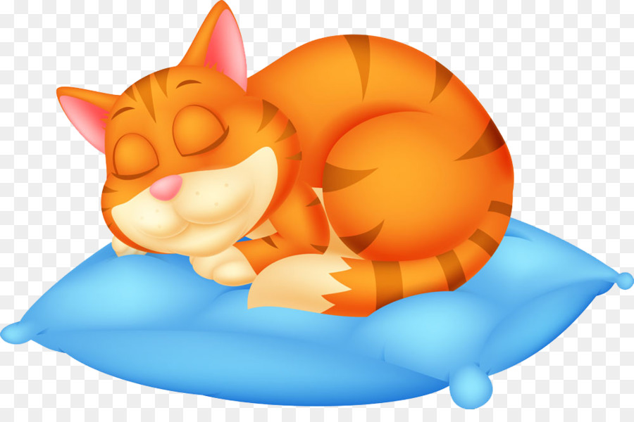 Katze Kätzchen-Illustration - Schlafendes Kätzchen