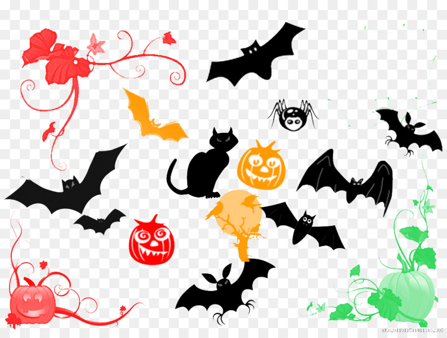 Pipistrello di Halloween Jack-o-lantern Zucca - pipistrello di Halloween