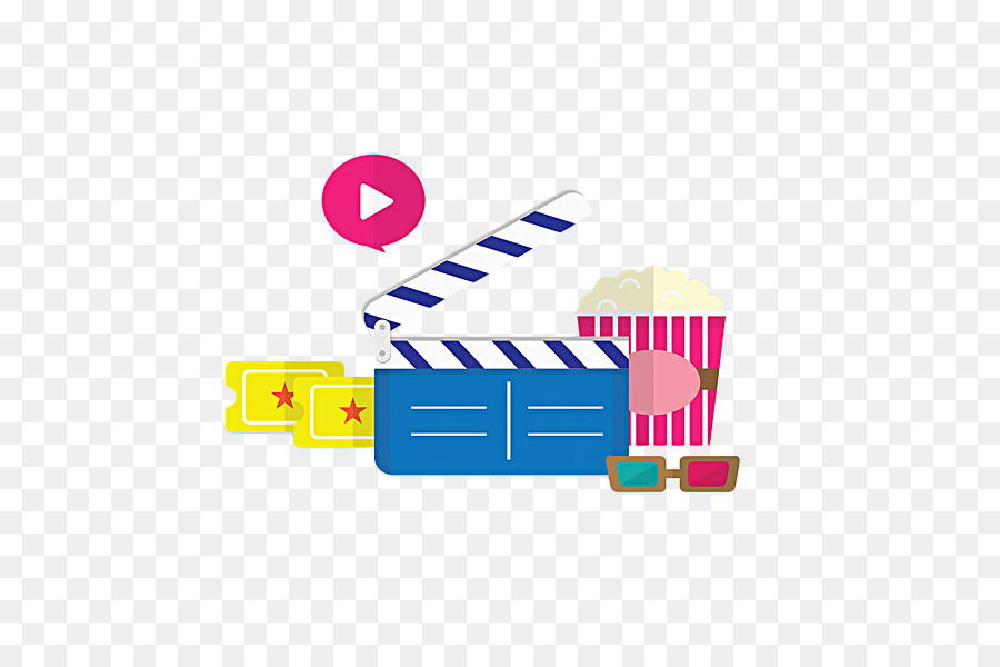 Logo-Film clapperboard - Dieser cartoon Marke popcorn-Kino-Eintrittskarten