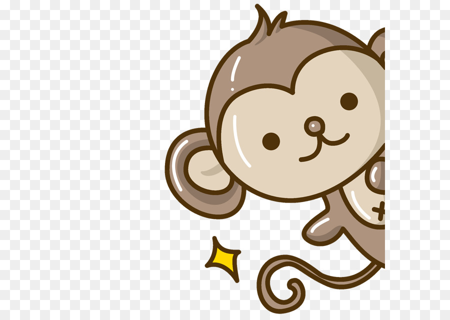 Moe Cartoon Carineria Illustrazione - carino scimmia