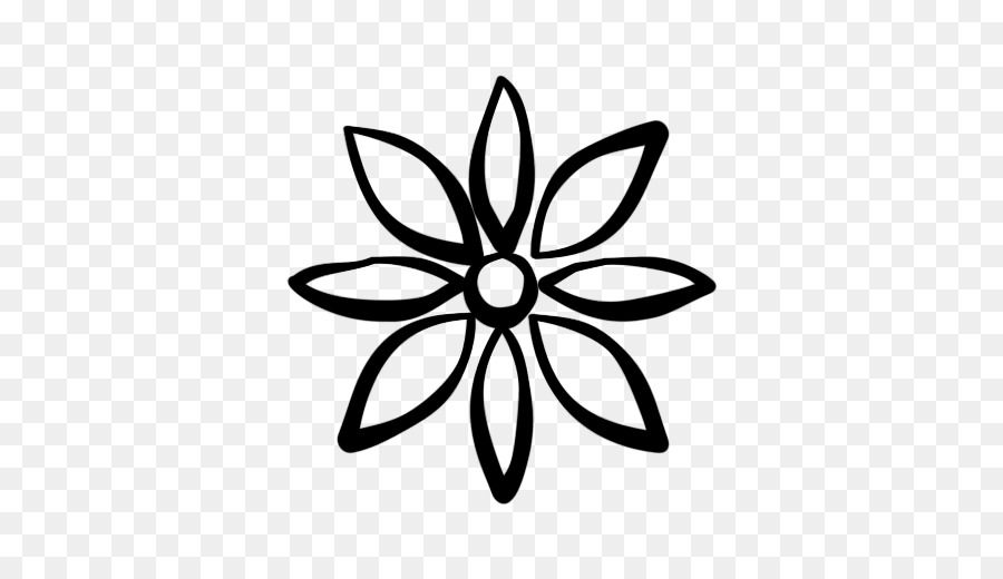 Black And White Flower png download - 7399*5125 - Free Transparent