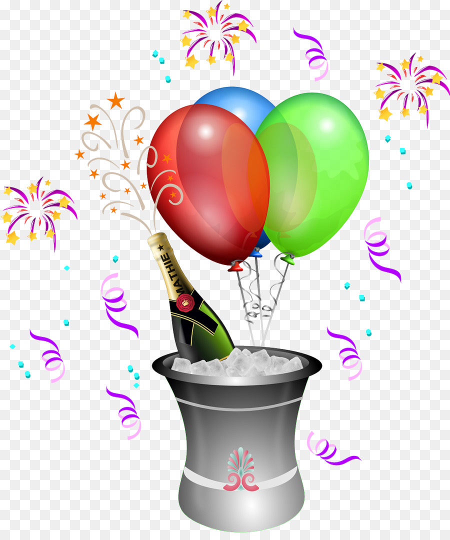 Ballon Party Geburtstag Clip art - Champagner
