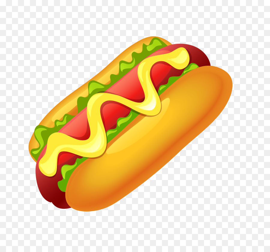 Hot-dog, Hamburger-Fast-food-Wurst mit Pommes Frites - hot dog