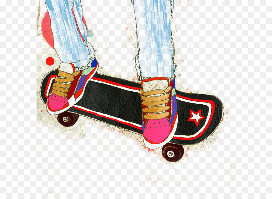 Schuh-Mode-Illustration Illustrator - Skateboard-Schuhe