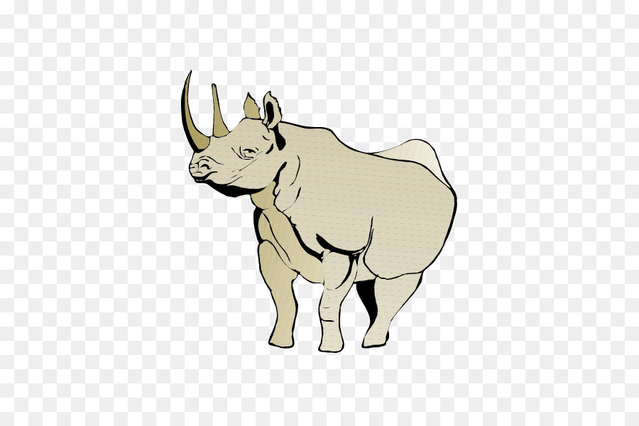 Nashorn-Cartoon-Rinder - Cartoon Rhino