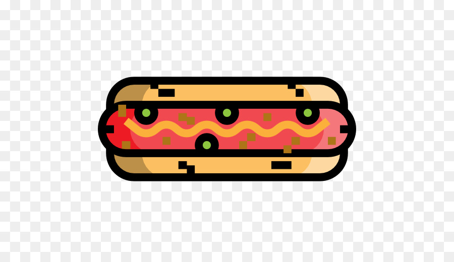 Hot dog Würstchen Fast-food-Symbol - Hot-dog-Brötchen