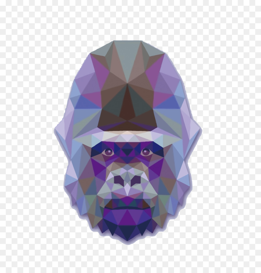 Gorilla Geometrie Dreieck Tattoo - Gitter-gorilla