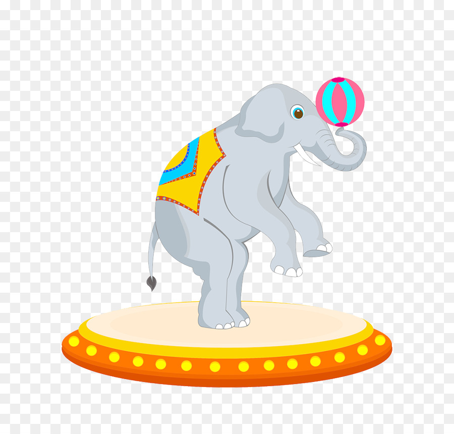 Performance-Zirkus-Elefant-Cartoon - Elefanten-show
