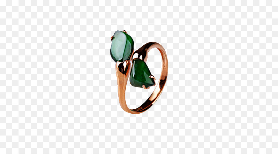 Schmuck Ring Gold - Bunte charms Smaragd ring