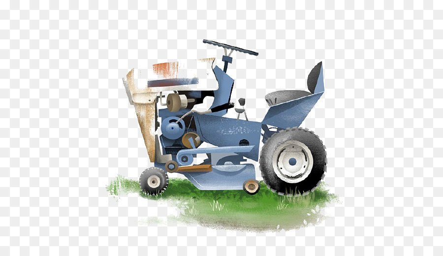 Traktor-Cartoon - Cartoon gras Traktor