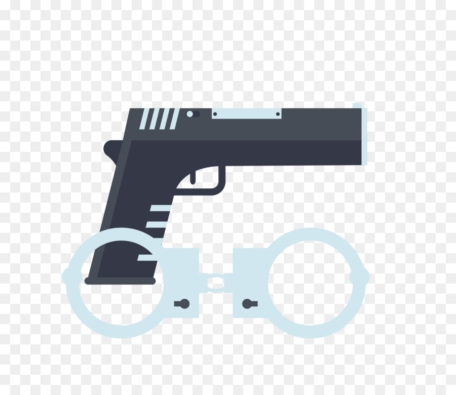 Pistola, Manette, Pistola - Vettore di pistola, manette materiale