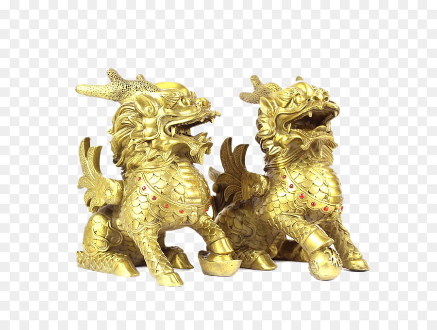 Qilin - Kupfer-Goldene Einhorn
