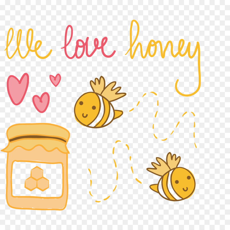 Biene-Honig-Cartoon - Cute bee-hintergrund