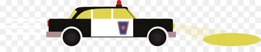 Auto - Gelbe cartoon-Polizei-Auto
