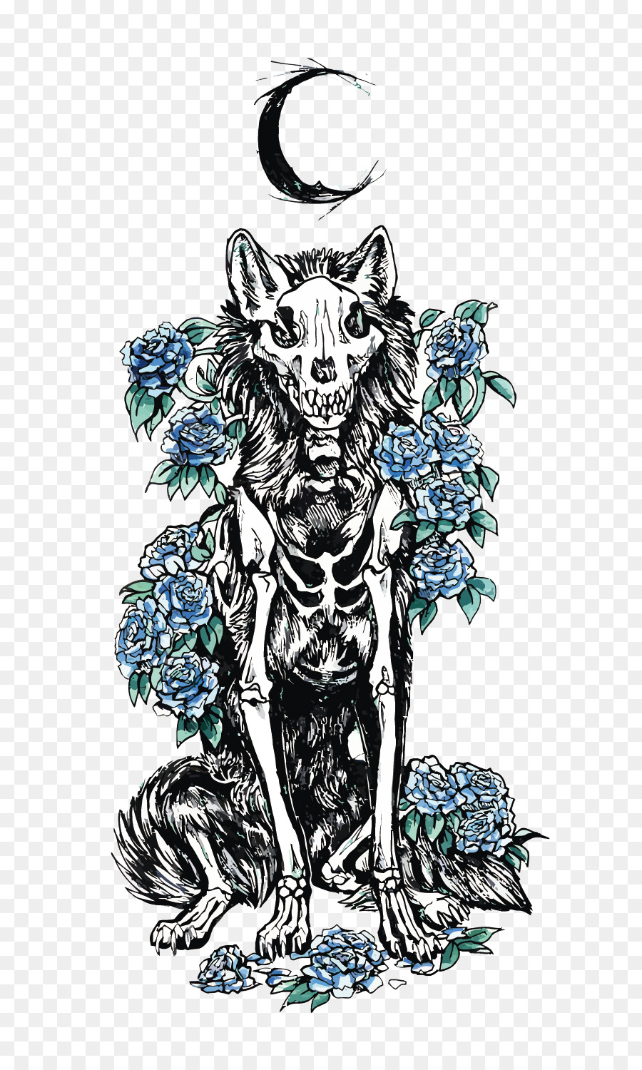 Chó Hoạ - Véc tơ chết sói
