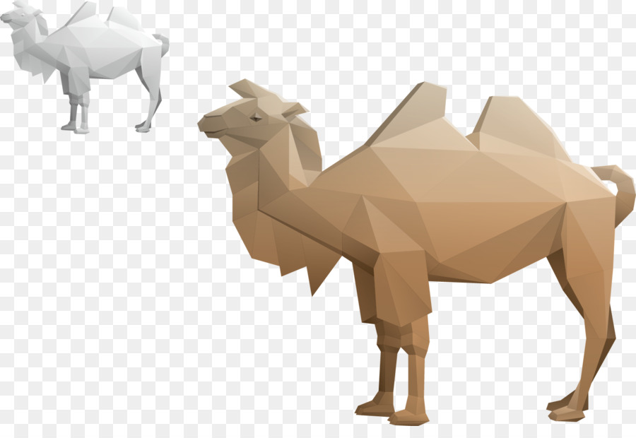Origami di carta Clip art - vettore di cammello