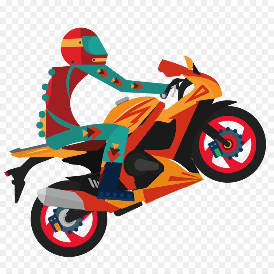 Motorrad Helm Fahrrad - Motorrad-Vektor-material