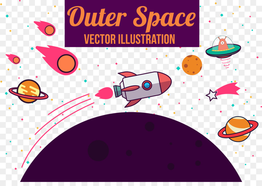 Rocket-Universum-Weltraum-Illustration - Vektor-illustration-space rocket