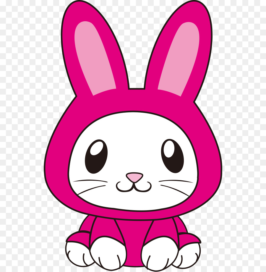 Thỏ T-shirt Clip nghệ thuật - chú thỏ màu hồng
