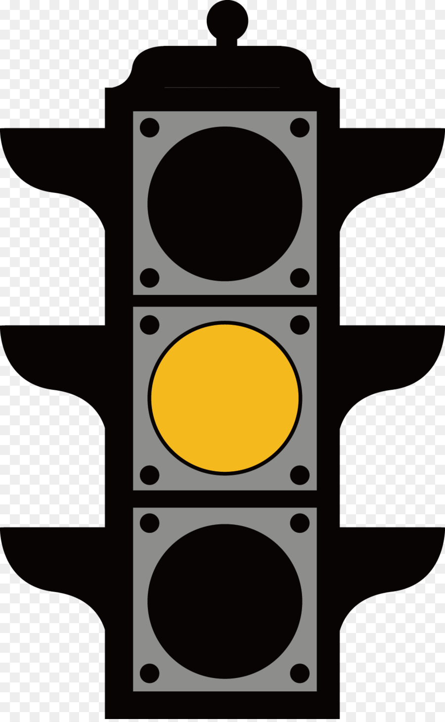 Traffico Lampada della luce - Accesi giallo semaforo