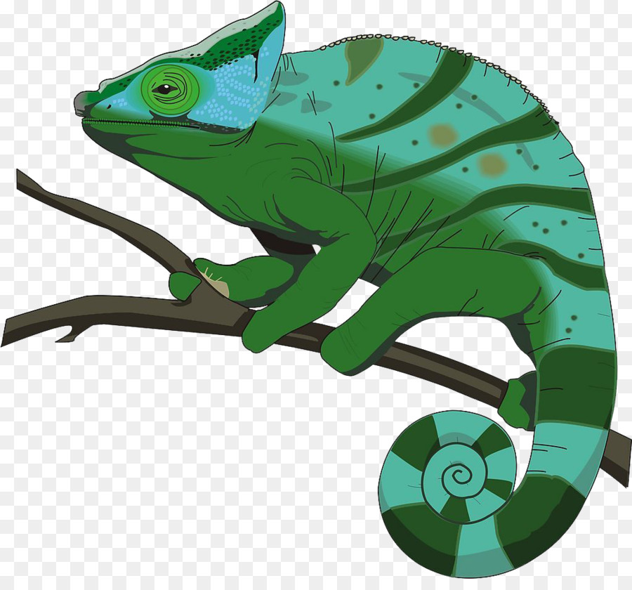 I camaleonti stock.xchng Clip art - Dipinta di verde camaleonte