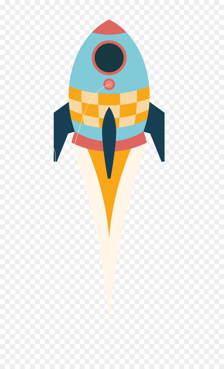 Rocket-Flachen design-Ikone - Flache Rakete