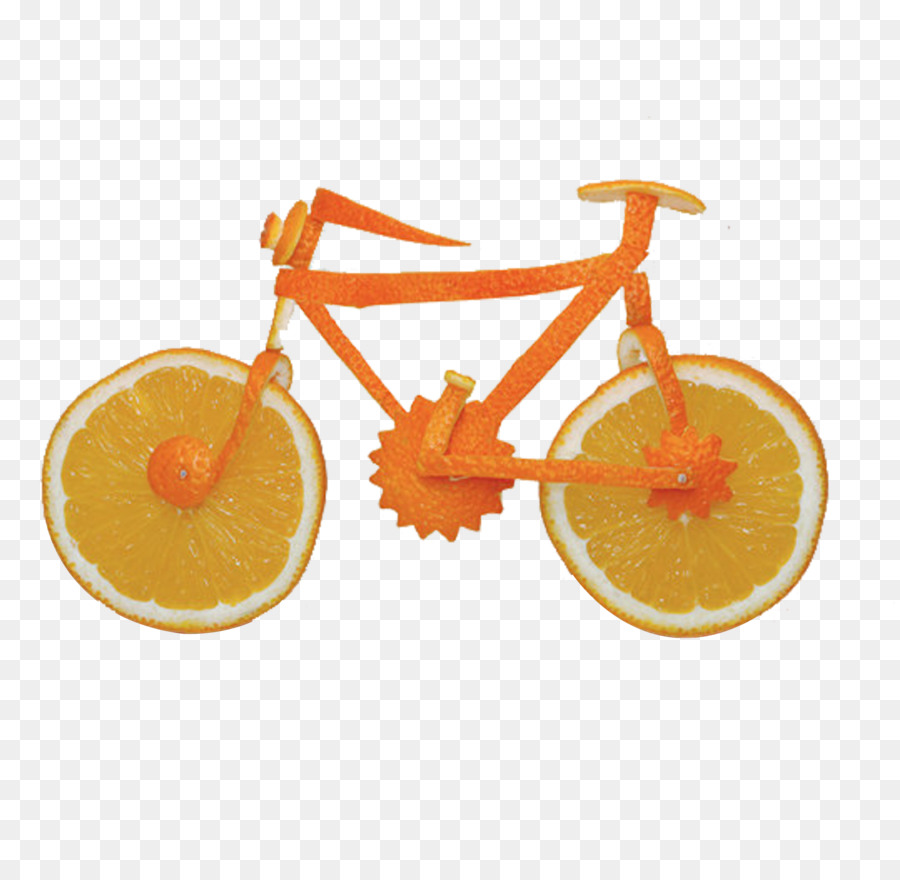 Bildende Kunst Skulptur Food-Fotografie - orange Fahrrad