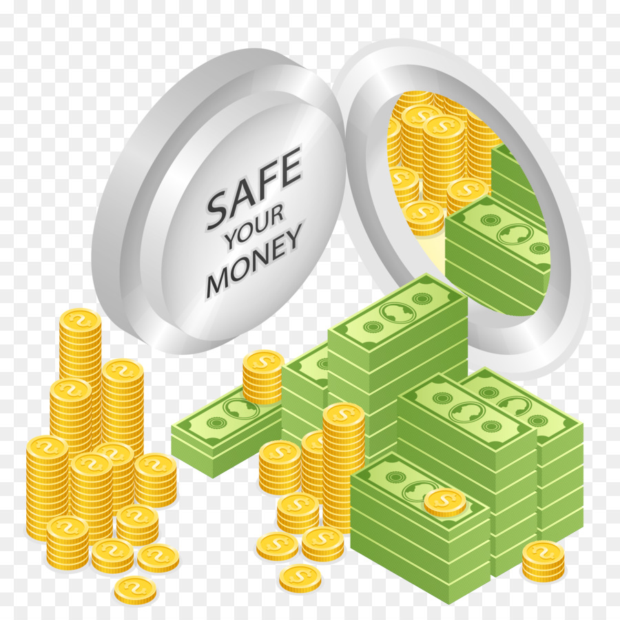 Soldi cassetta di Sicurezza Banconota Salvadanaio - Vettore di cassaforte e denaro